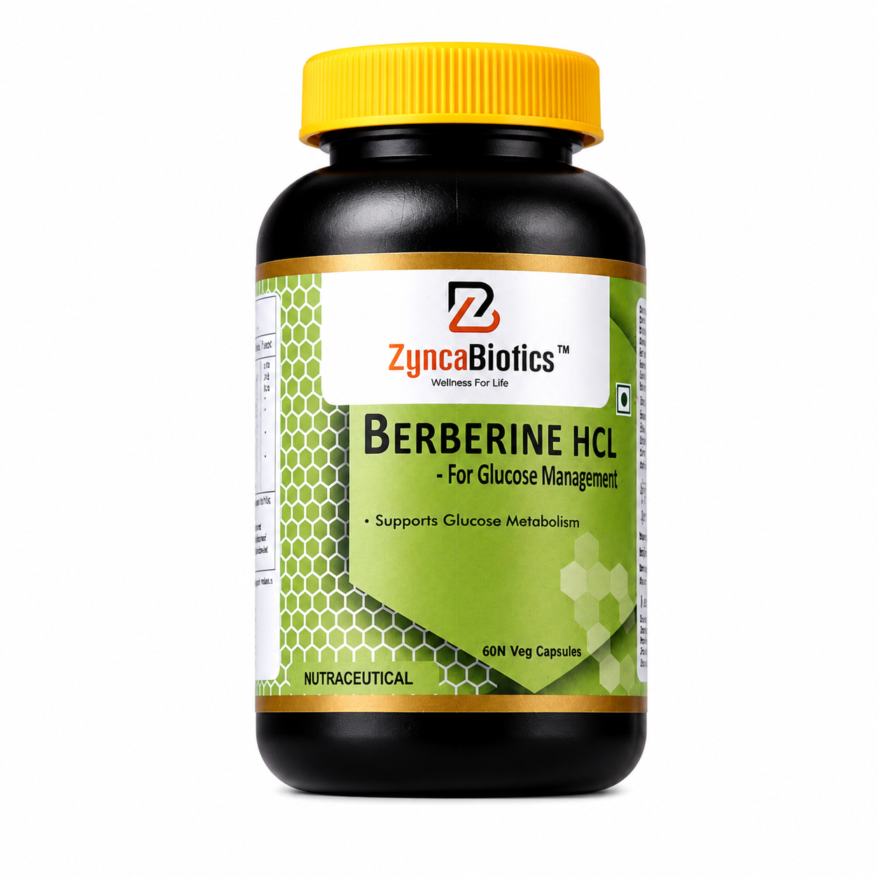 ZyncaBiotics Berberine HCL 60 Tablets